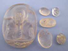 A rock crystal religious cameo