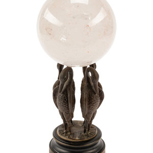 A Rock Crystal Spherical Ornament