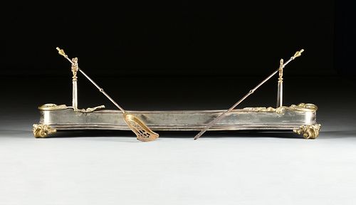 A ROCOCO REVIVAL GILT BRASS AND
