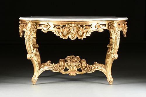 A ROCOCO REVIVAL MARBLE TOPPED