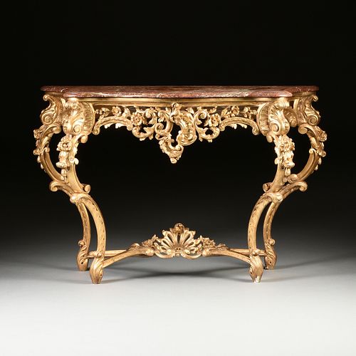 A ROCOCO REVIVAL MARBLE TOPPED