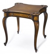 A Rococo style mixed wood game