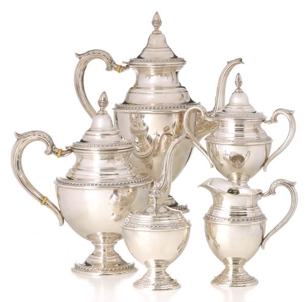 A ROGERS STERLING SILVER FIVE PIECE