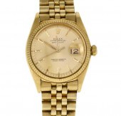 A ROLEX 18CT GOLD WRISTWATCH<b