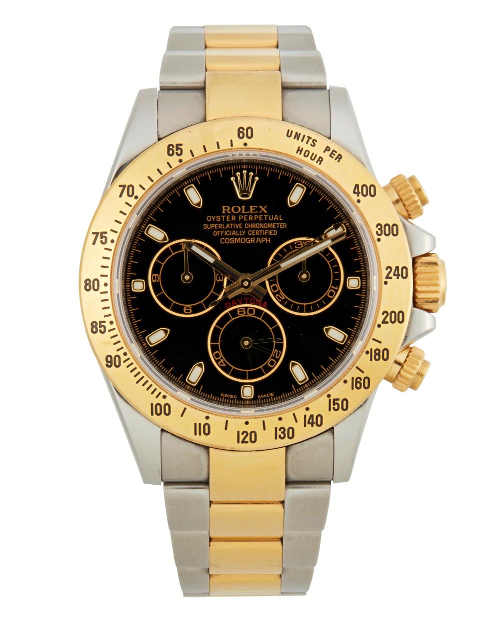 A ROLEX DAYTONA COSMOGRAPH TWO-TONE