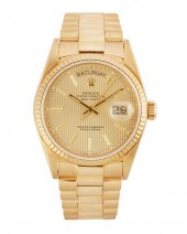A ROLEX "PRESIDENT" GOLD WRIST