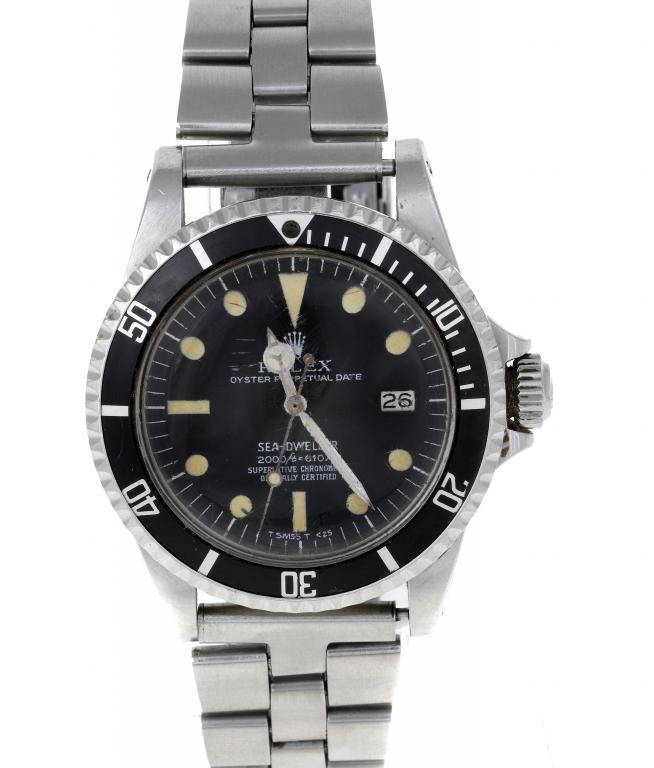 A ROLEX STAINLESS STEEL WRISTWATCH