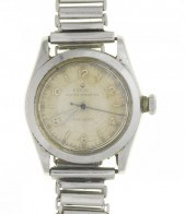 A ROLEX STAINLESS STEEL WRISTW