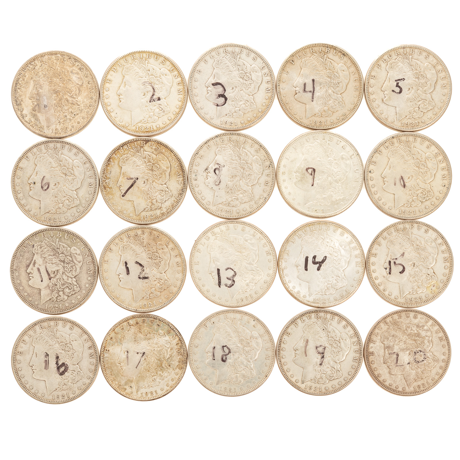 A ROLL OF NUMBERED MINT MARKED 1921