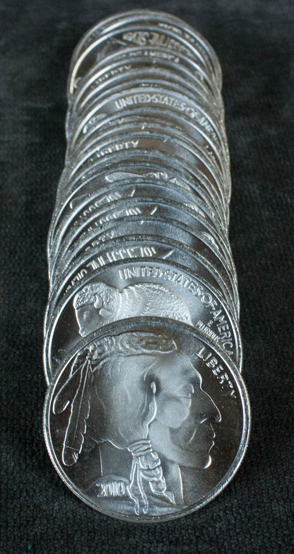 A ROLL OF TWENTY U.S. 2010 SILVER