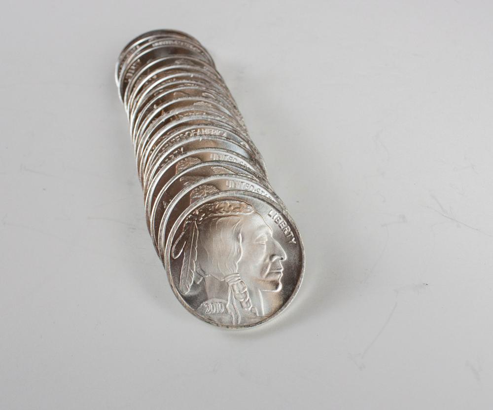 A ROLL OF TWENTY U.S. 2010 SILVER