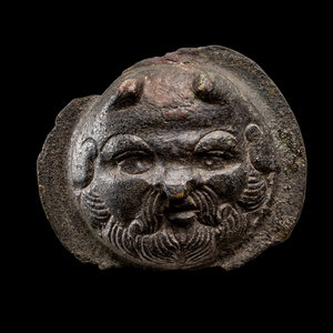 A Roman Bronze Boss with the Head