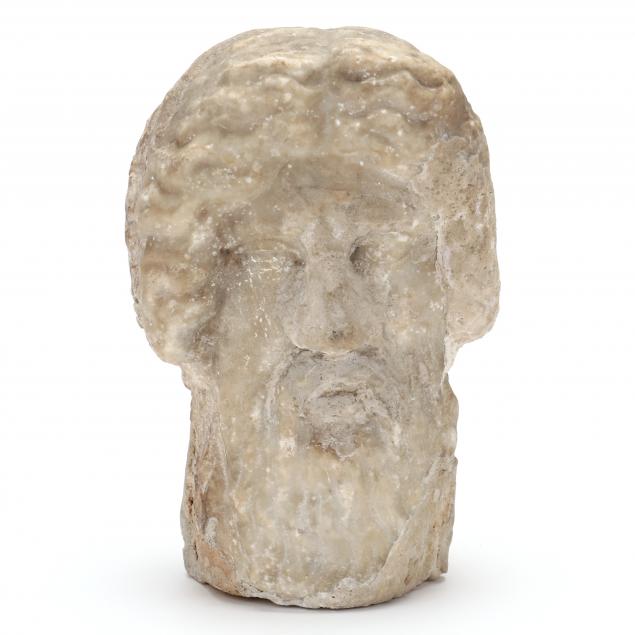 A ROMAN CARVED STONE JANIFORM HERM
