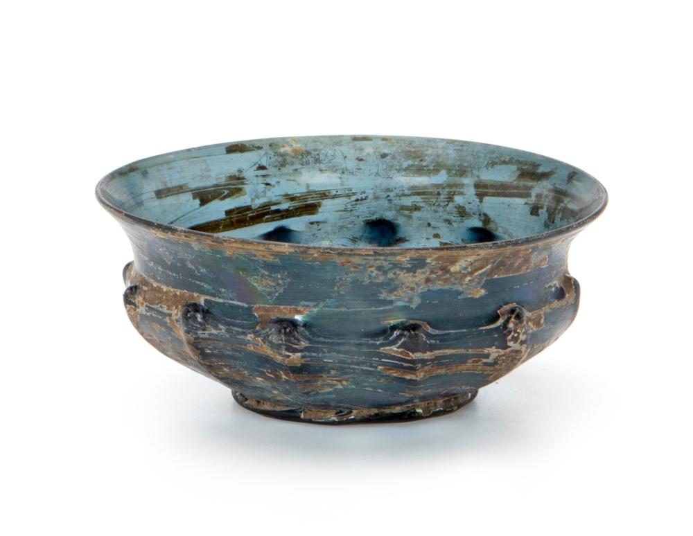 A ROMAN MOLDED-GLASS SAUCE BOWLA
