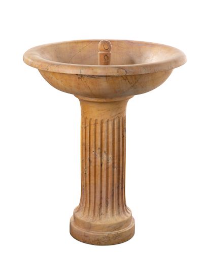 A ROMAN SIENA MARBLE FOUNTAINA