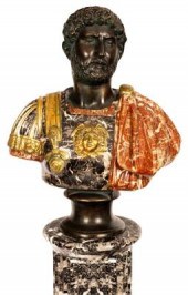 A Roman style bust of an Emper