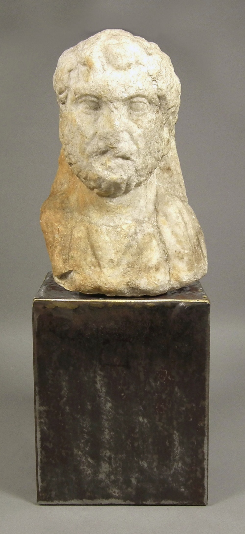 A Roman white marble bust of a