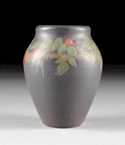 A ROOKWOOD POTTERY BLACK MATTE