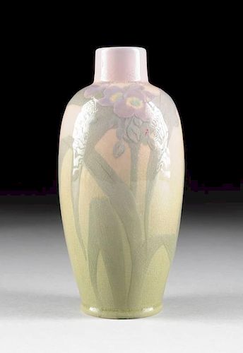A ROOKWOOD POTTERY WHITE IRIS GLAZE
