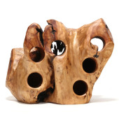 A ROOTWOOD WINE BOTTLE DISPLAY