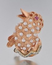 A Rose Gold, Pearl and Diamond