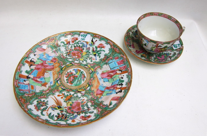 A ROSE MANDARIN PORCELAIN THREE