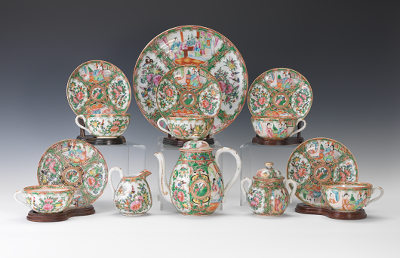 A Rose Medallion Porcelain Tea