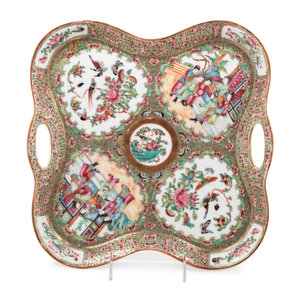 A Rose Medallion Porcelain Tray
