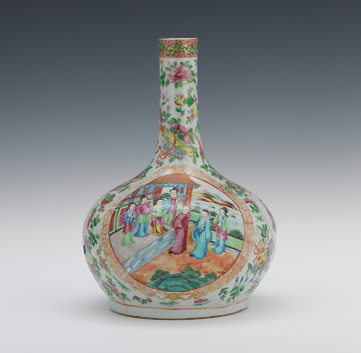 A Rose Medallion Porcelain Vase