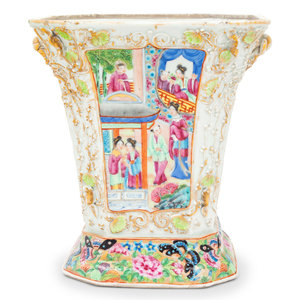 A Rose Medallion Porcelain Vase