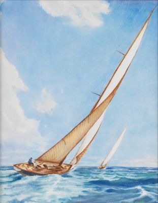 A Rosenthal Porcelain Painted