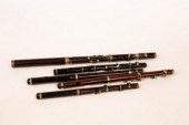 A rosewood 5-key flute, 38cm l