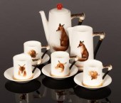 A Royal Doulton coffee set, ea
