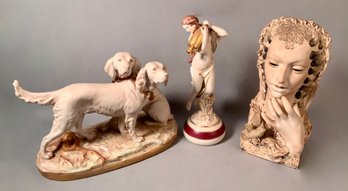 A Royal Dux signed bisque figural