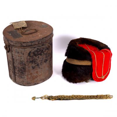 A Royal Hussars Army helmet late of