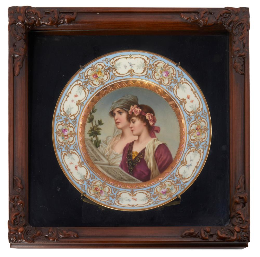 A ROYAL VIENNA PORCELAIN PORTRAIT