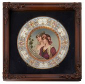 A ROYAL VIENNA PORCELAIN PORTR