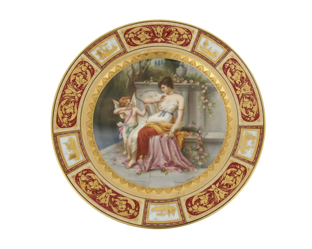 A ROYAL VIENNA PORCELAIN PORTRAIT
