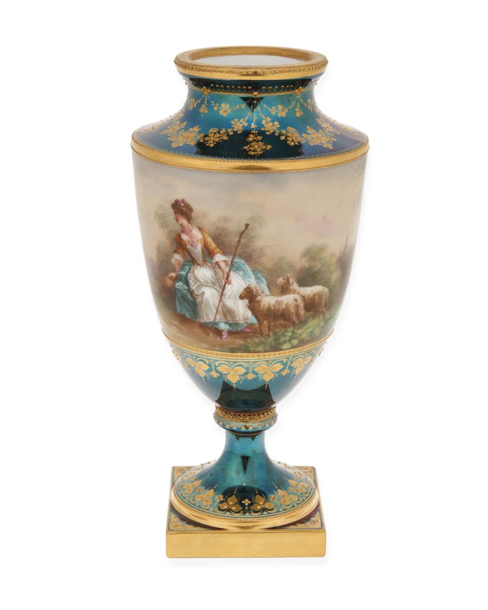 A ROYAL VIENNA PORCELAIN PORTRAIT