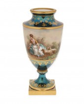 A ROYAL VIENNA PORCELAIN PORTR