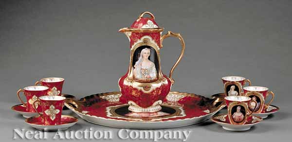 A Royal Vienna-Style Gilt-Encrusted