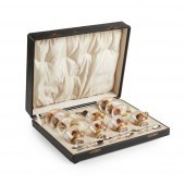 A ROYAL WORCESTER CASED COFFEE