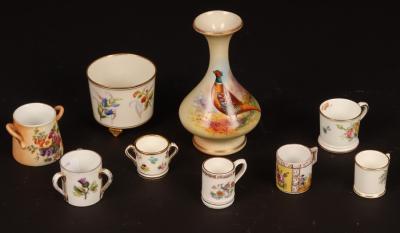 A Royal Worcester floral painted