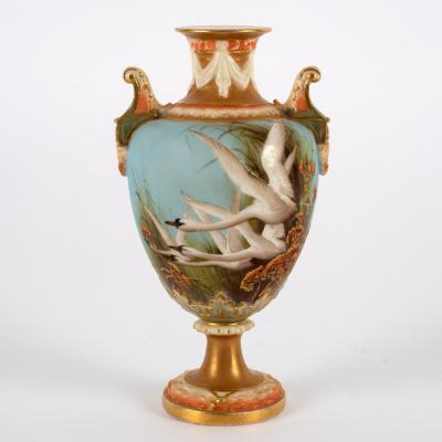 A Royal Worcester oviform vase