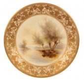 A Royal Worcester plate, paint