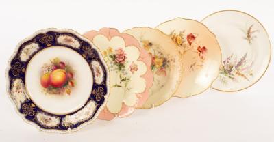 A Royal Worcester plate with