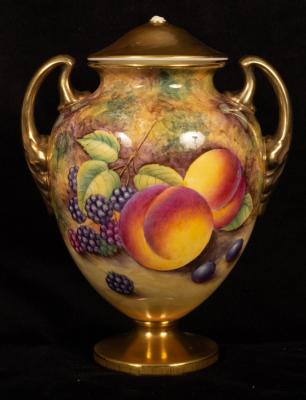 A Royal Worcester twin-handled vase