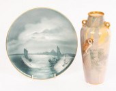 A Royal Worcester vase and a p