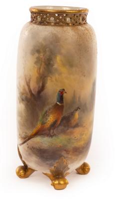 A Royal Worcester vase with a