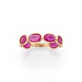 A RUBY AND EIGHTEEN KARAT GOLD